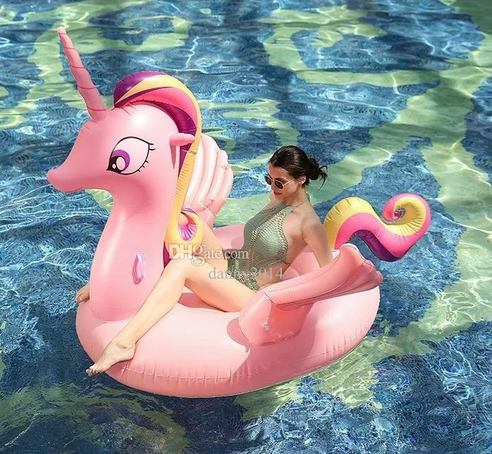 Pool Unicorn Float Giant Pegasus Floats Mattress Swimming Pool Row