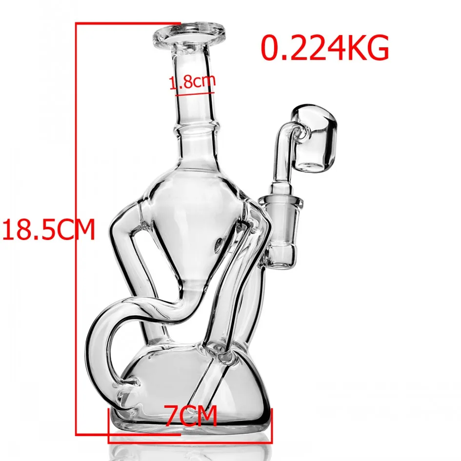 Feb Egg Beaker Bong Hookahs Smoke Pipes Thick Glass Water Bongs Heady Glass Oil Recycler Dab Rigs With 14mm banger