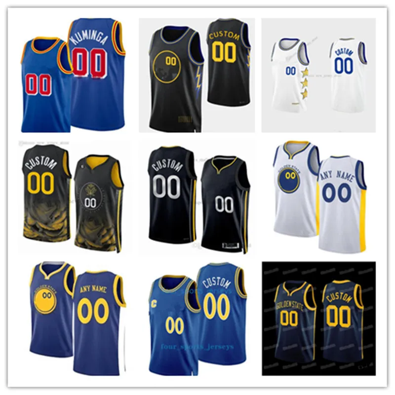 Custom Basketball Jersey Men Men Youth Golden Stephen 30 Curry Andrew State 22 Wiggins Klay 11 Thompson 3 Poole 00 Jonathan Kuminga