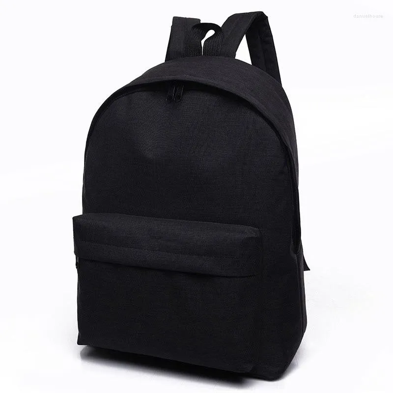 Plain black backpack for school cheap