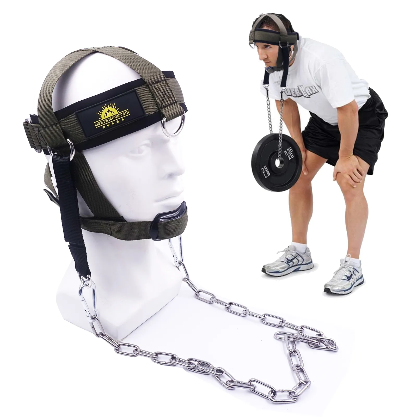 Neck Training Harness - Adjustable Head Harness With 6 D-Rings For Strength, Fitness, Combat Sports & Rehab