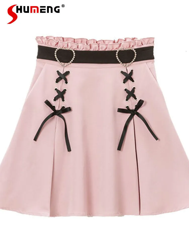 Gonne Estate 2023 Pink Dearmylove Short Japanese Lolita Style Inner Wear for Women Student Highend School Skirt 230302