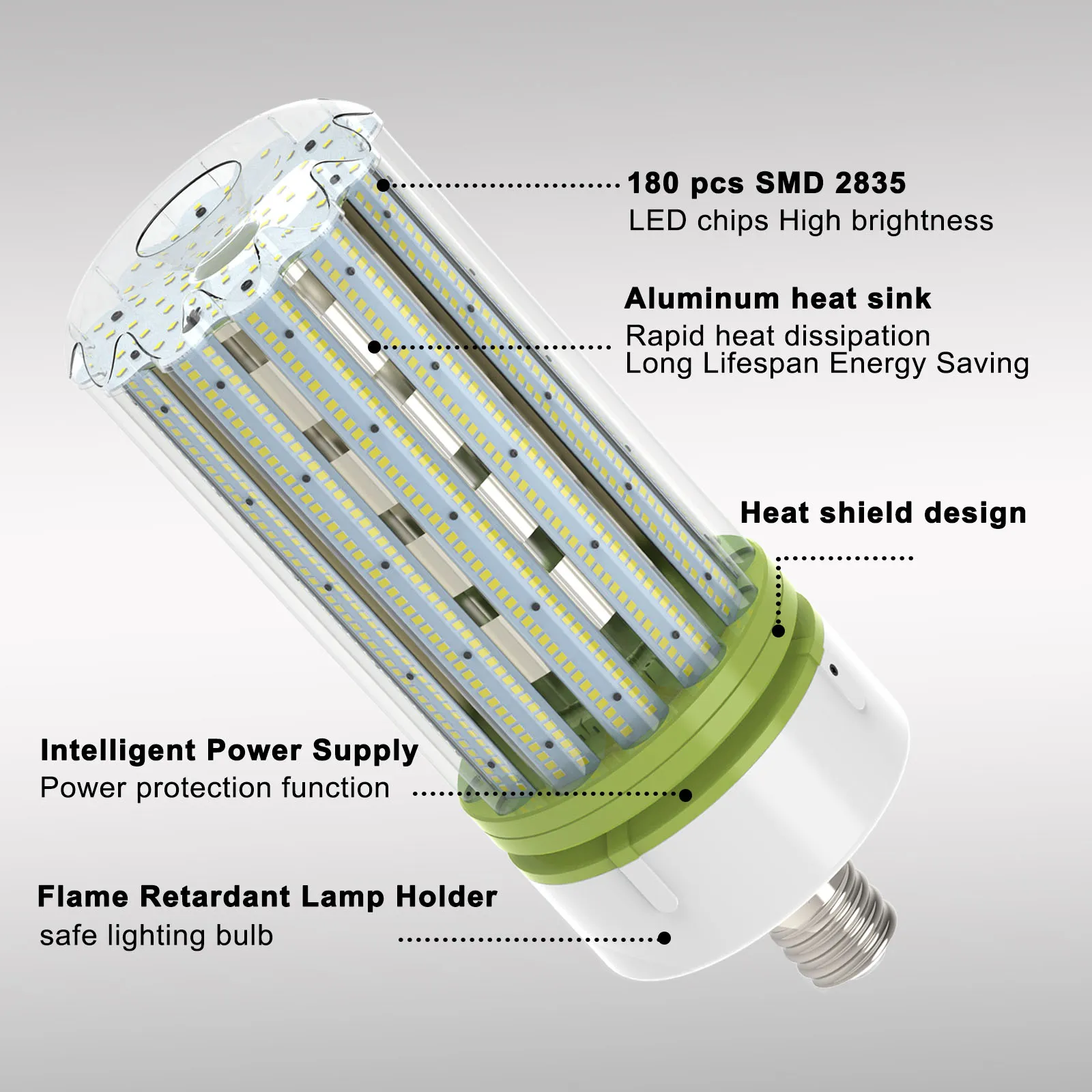 thumbnail interactive-video image 1 of NUOGUAN 300W LED Corn Bulb – E39 Mogul Base, 6000K Daylight, 40,000 Lumens, Warehouse High Bay 1 of 2