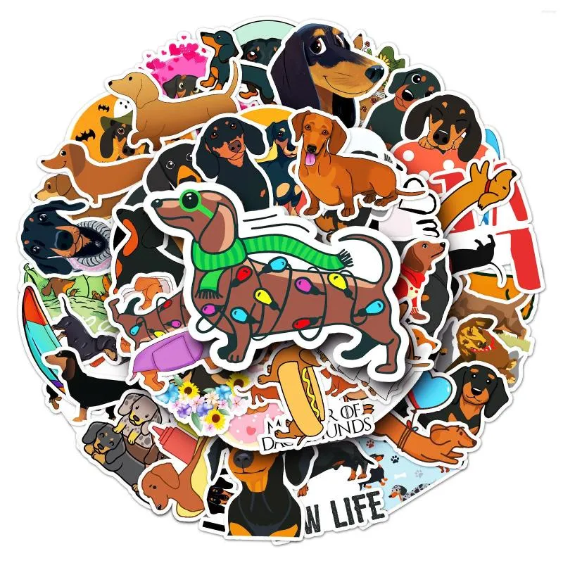 Gift Wrap MX/50pcs Sausage Dog Sticker For Planner Scrapbooking Stationery Waterproof Decals Laptop Kid's