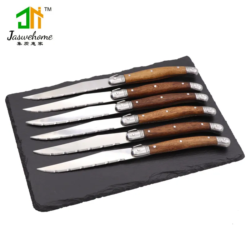 Jaswehome Simple Steak Knife Stainless Steel Meat Knife Serrated