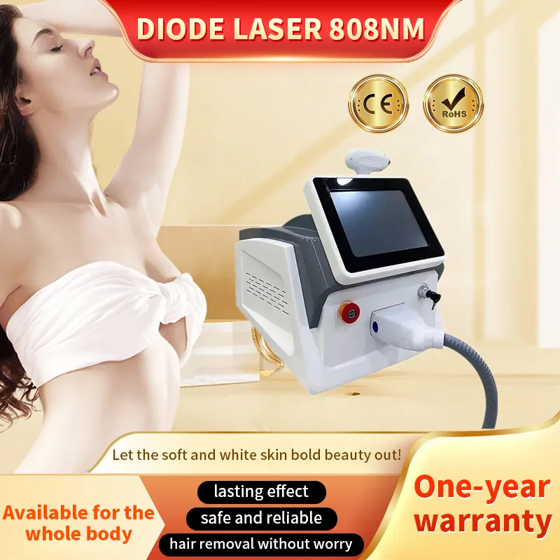 Itens de beleza Equipamento de fábrica profissional Preço portátil 808 Triplo Diodo Laser 755 808 1064 Trio Remoção de cabelo a laser