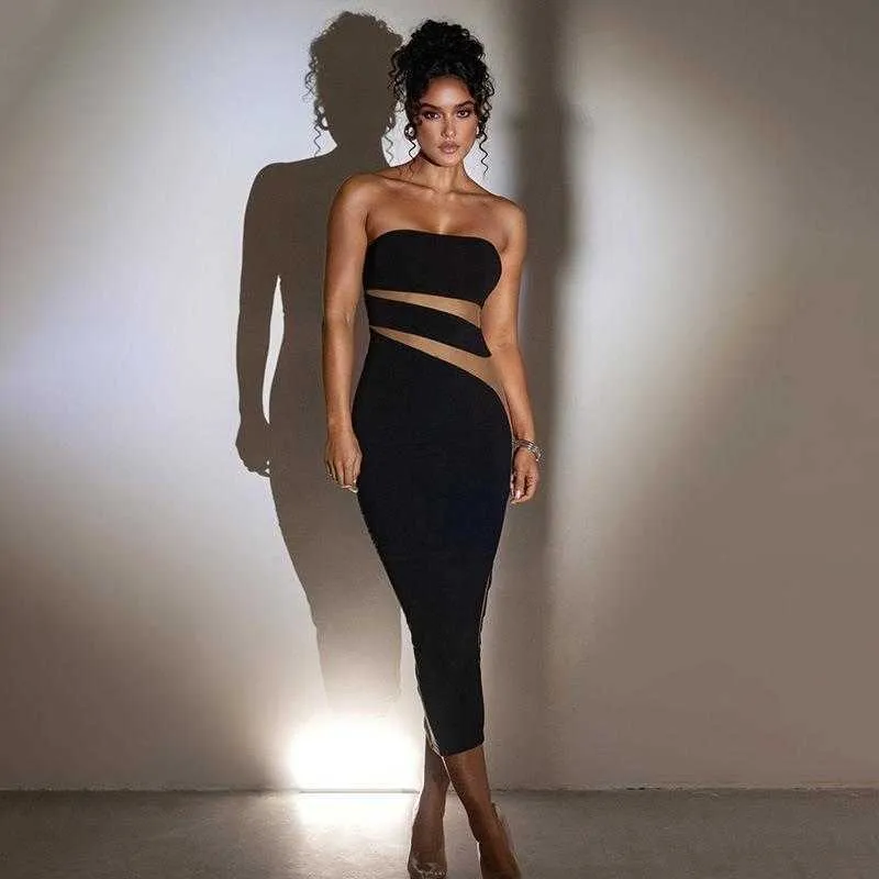 Tube Top pusta osłona Slim Dress Style Seksowna moda Elegancka impreza