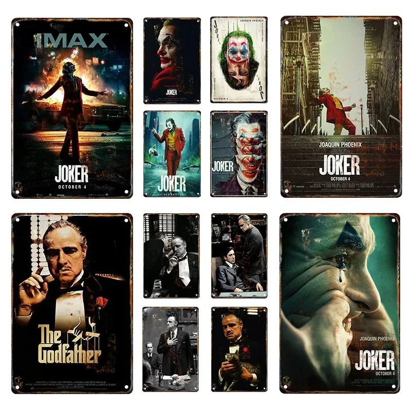 Klassieke film Godfather art decoratieve plaat tin metaal vintage Inor teken Cinema Bar Poster Board moderne huis muur gepersonaliseerde decor esthetische grootte 30X20CM w02