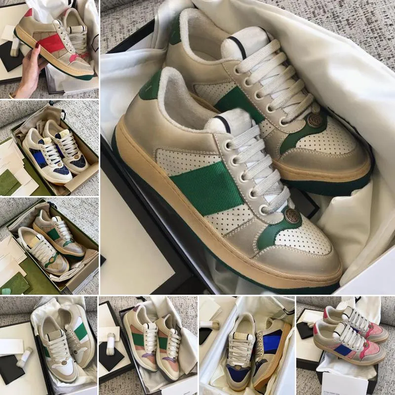 Scarpe a righe firmate di qualità Moda Scarpe da tennis stringate sporche Tessuto Low Top Canvas Sport Casual Uomo Donna Screener Webb