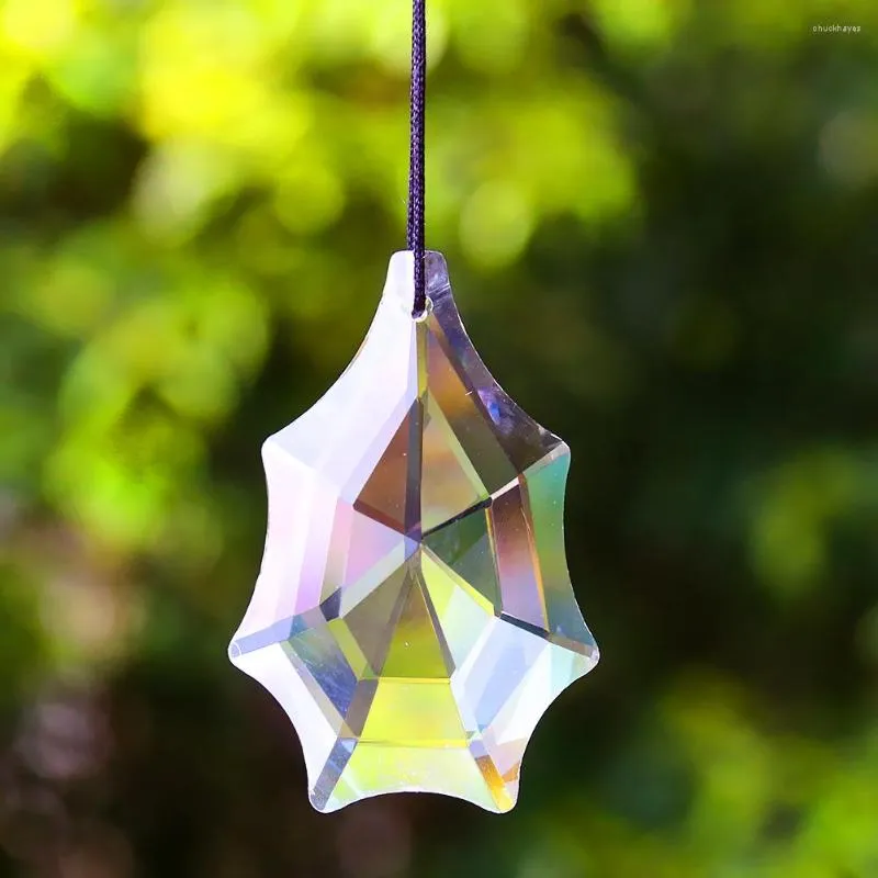 Żyrandol Crystal Clear Spider Web Nieregularny kształt Faseta Pryzmat Suncatcher DIY Sufit