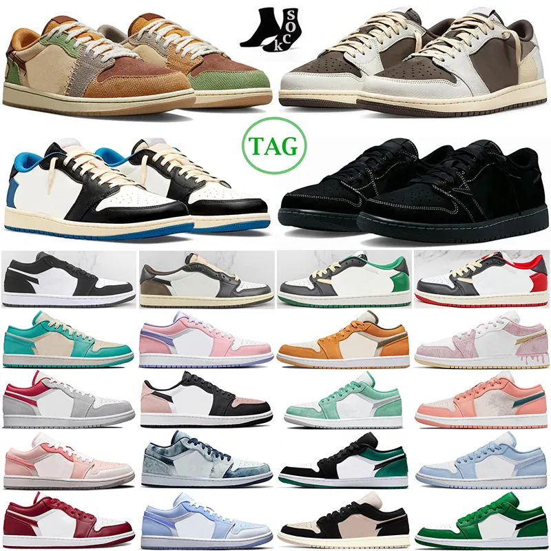 Reverse Mocha 1 Low OG Basketballschuhe Männer Frauen 1s Black Phantom Sail Fragment Voodoo Midnight Navy Easter Magenta Varsity Red Herren Trainer Sport Turnschuhe