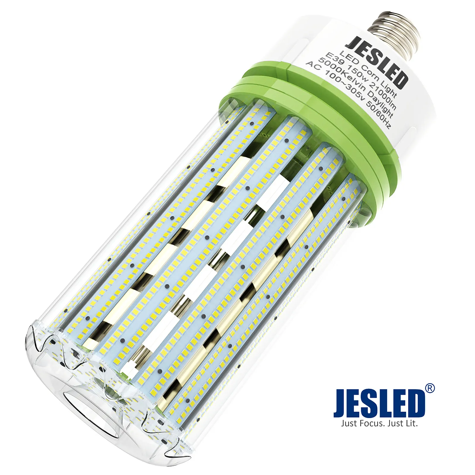 Ampoule LED en épi de maïs 150 W, culot E39 grand Mogul, 21 000 lm, lumière du jour 5 000 K, équivalent à 1 000 W MH HPS CFL, ampoule aux halogénures métalliques, garage de remplacement