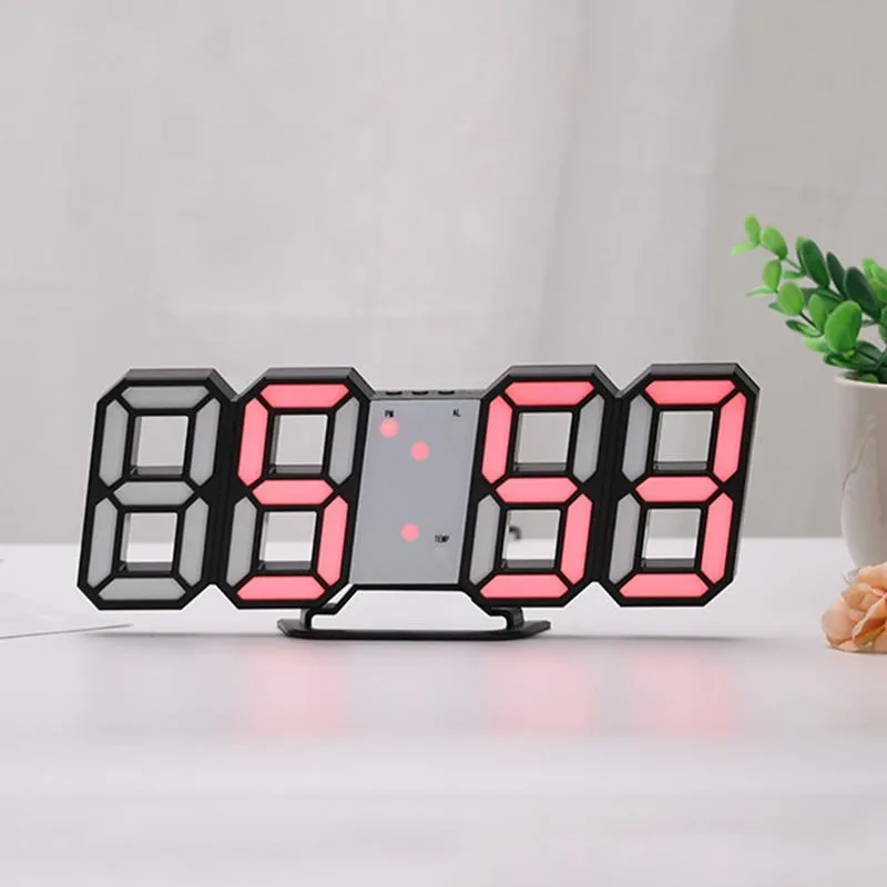 Zegary ścienne Yefui LED Cyfrowe alarm Data TEMATE TEMPERATURALNEGO ŚWIATKU NOCY DISKTOP WAKING STILE DO DECORACJI DOMOWEGO