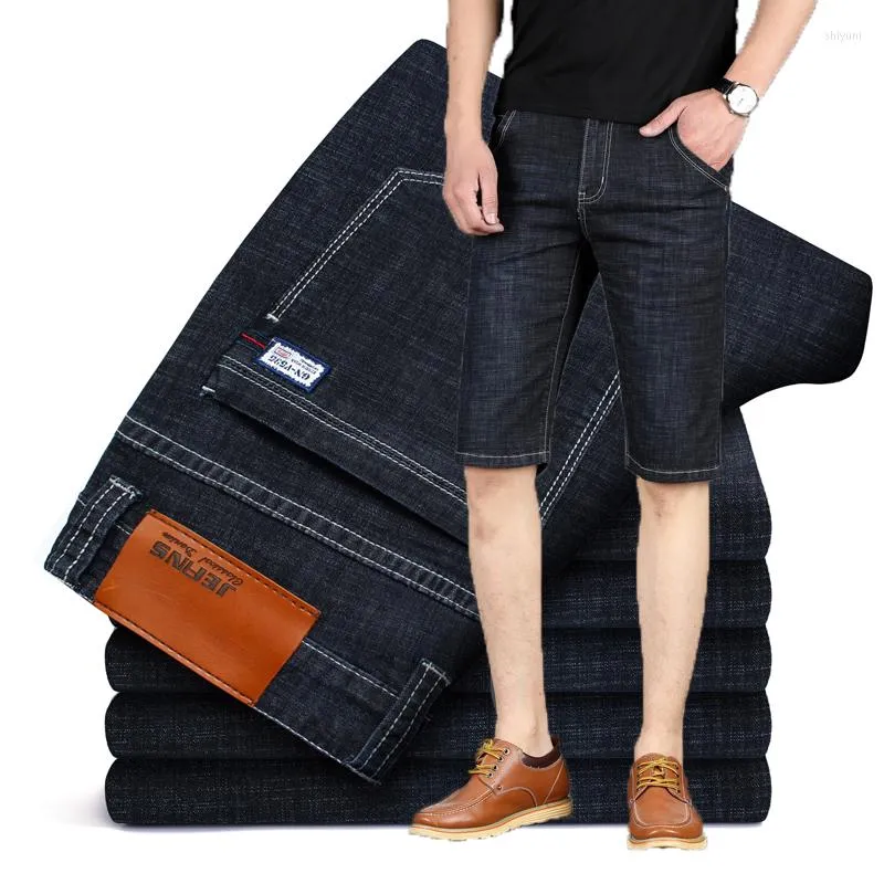 Mens Shorts 2023 Men Knee Length Soft Light Blue Casual Summer Brand