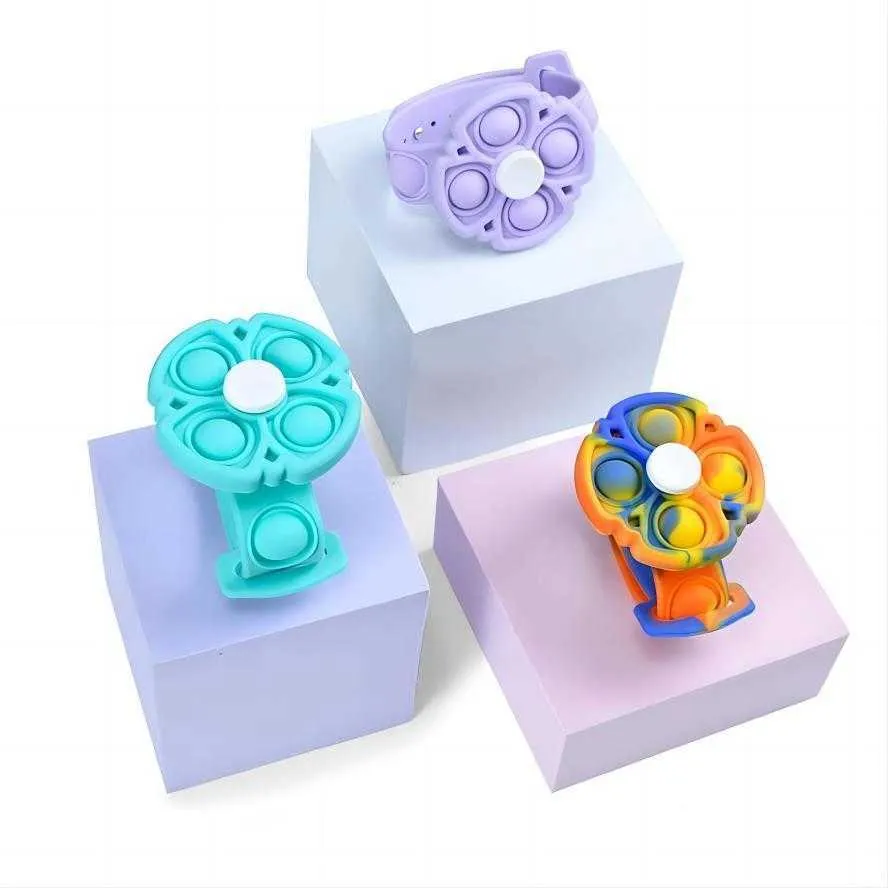 Busble Bracelet Simple Dimple Feedget It Spinner Toys Силиконовые браслеты Руки едитт Сенсорные расколы Брещеты Антистрация 2023