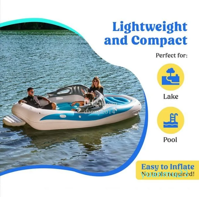 Tubes Large Inflatable kayak Fishing boat Water surfing Floating platform 6  person PVC Canoe rowing Boat Paddle Boards swimming Pool Swa