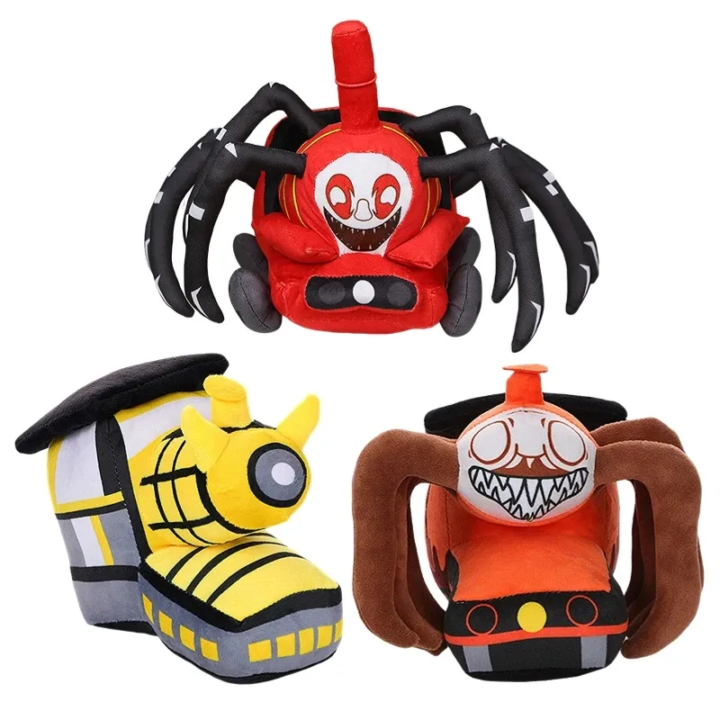 The New Choo Choo-Charles Building Blocks Big Game Surrounding Horror  Mutant Spider Train Model Doll Toys Children's Gifts