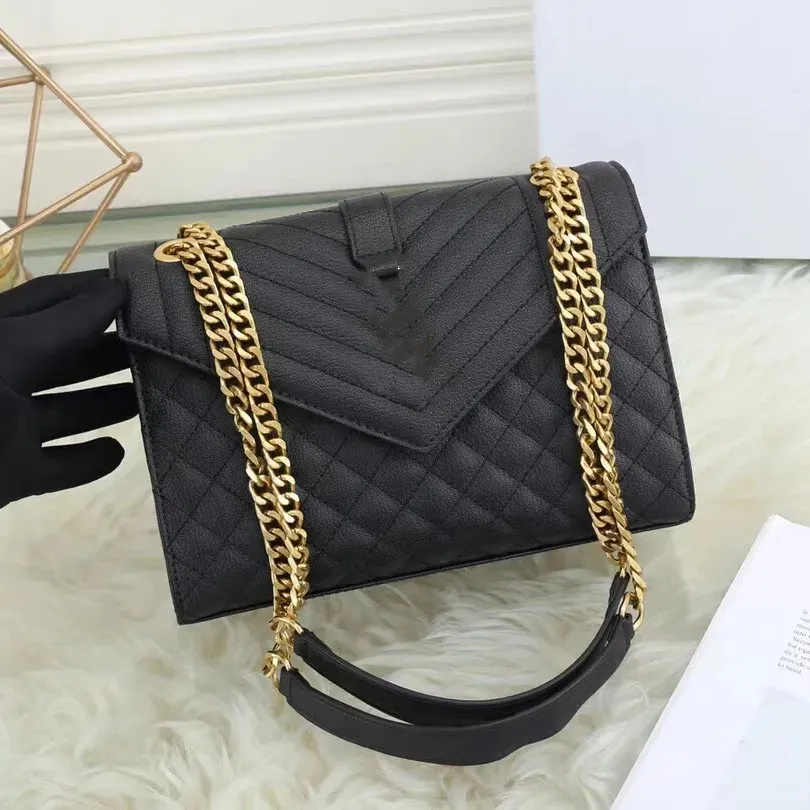Designers bags fashion women Shoulder bag gold silver chain bag leather handbags Lady Y type quilted lattice chains flap luxurious handbag female 4 colors wallet