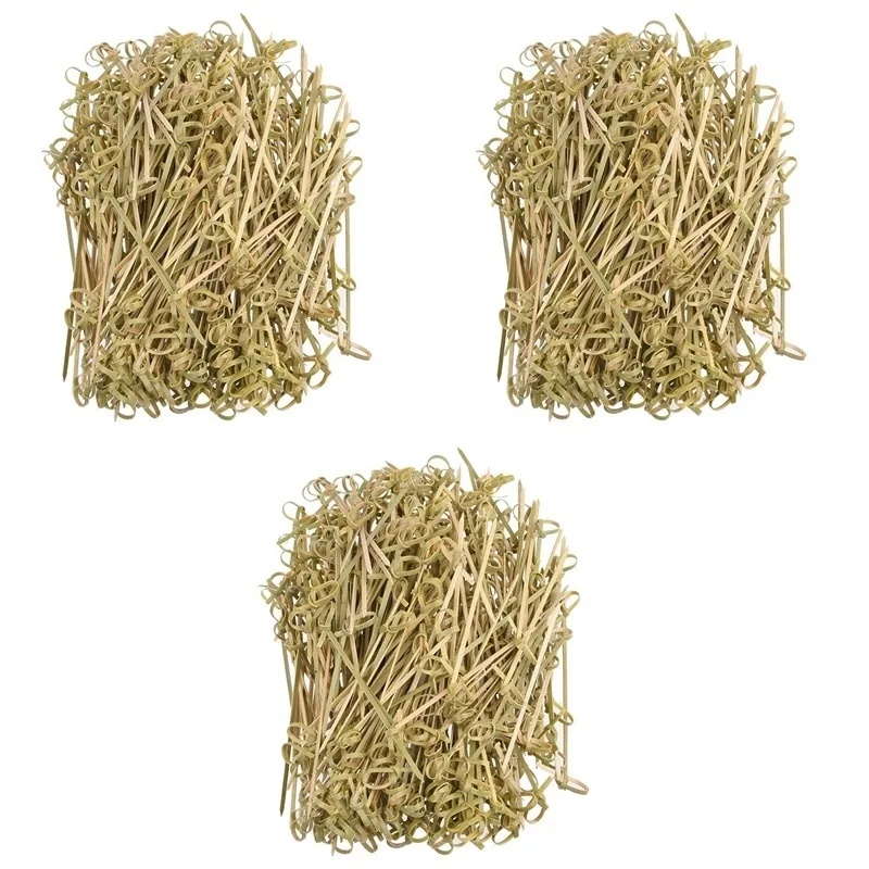 Gafflar 900 Pack Bamboo Cocktail Picks Toothpicks Spett för aptitretare 4 tum 230302