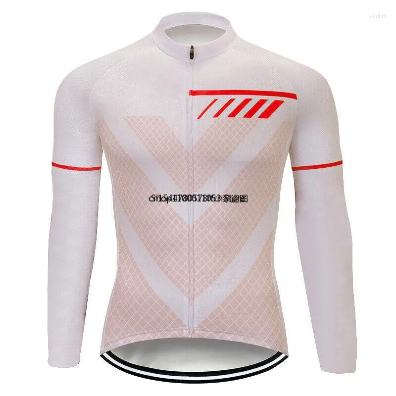 Vestes de course Triathlon Vêtements de cyclisme à séchage rapide avec poche Jersey pour hommes Costume à manches longues Sport équitation vélo résistant aux ultraviolets