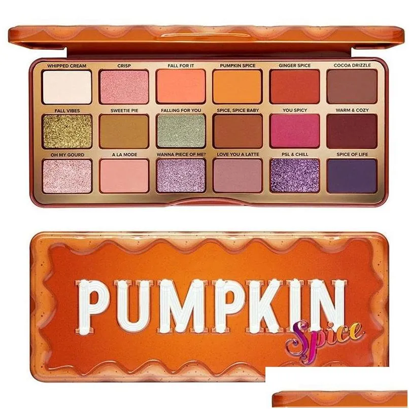 Eye Shadow Makeup Christmas Pumpkin Eyeshadow Palette Shimmer Matte 18 Colors Classic Color Spice Drop Delivery Health Beauty Eyes Dhfnz