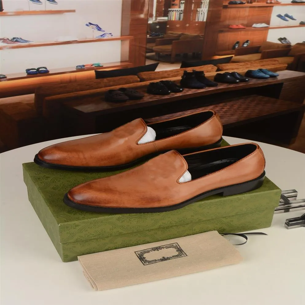 Men fashion panos casuais empresariais de couro genuíno sapatos formais de marca masculina designer de casamento de casamento oxfords tamanho 38-443191