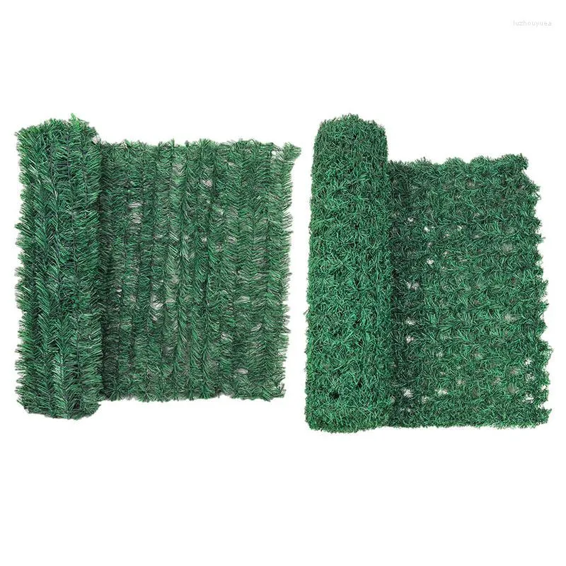 Decorative Flowers Faux Ivy Privacy Fence Screen Artificial Hedge Leaf And Vine Wall For Outdoor Garden