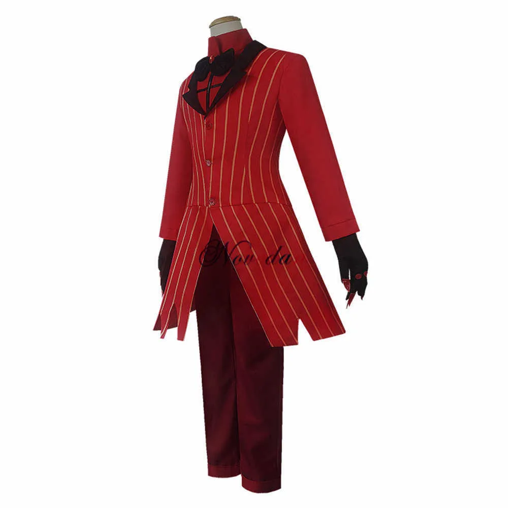 Hazbin Hotel Disfraz Completo De Alastor Con Peluca – Cosplay De Anime Para Halloween Y Convenciones