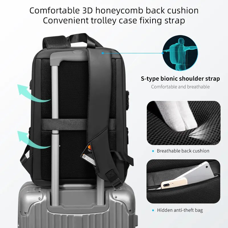 Fenruien Anti Theft Protective Laptop Backpack With USB Charging Waterproof School Business Travel Bag For Men With Hard Shell From Tang bag 49.14 DHgate.Com