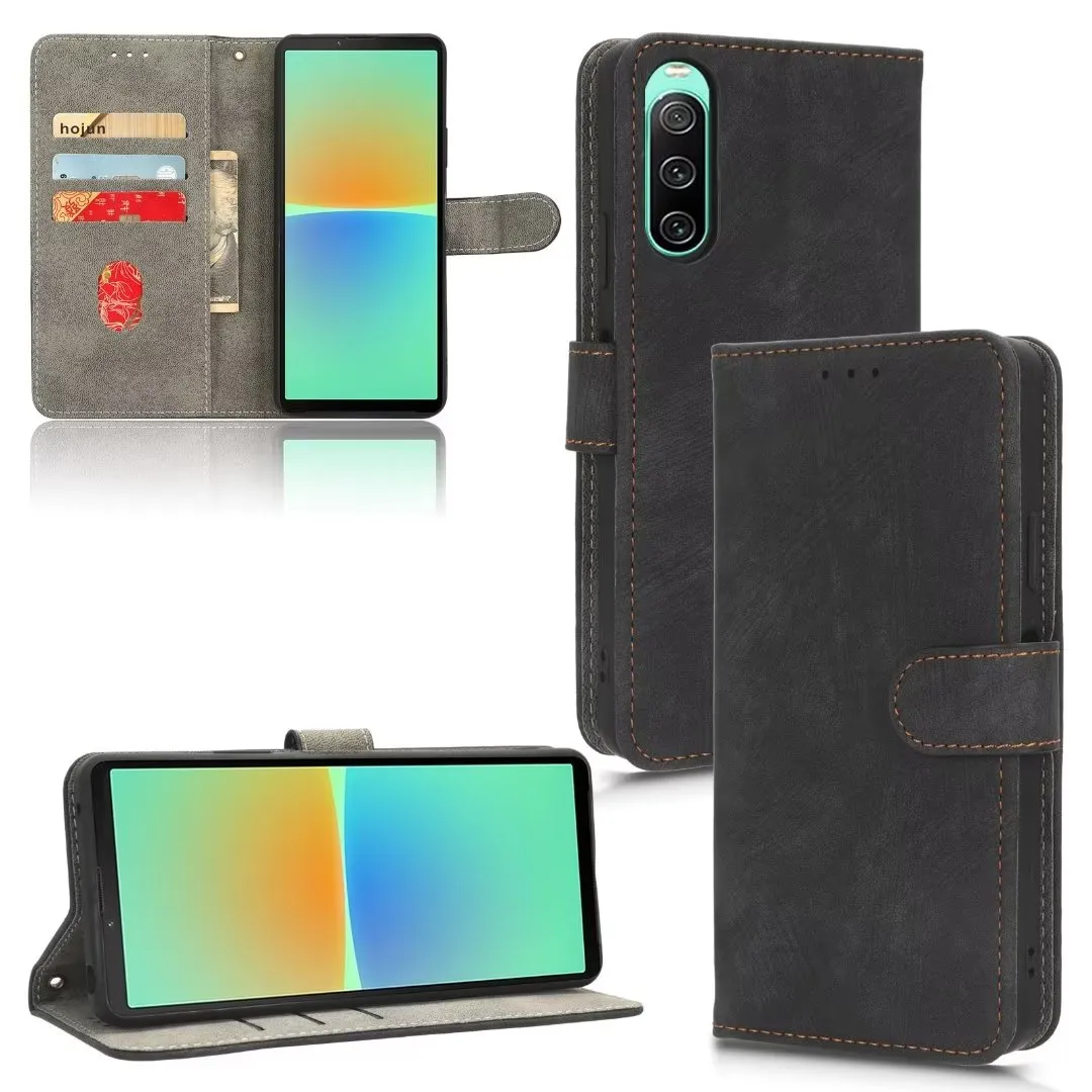 RFID Protection Cases For Sony Xperia 10 5 1 ACE V IV III II PDX-225 PDX-226 Wallet PU Leather Phone Case