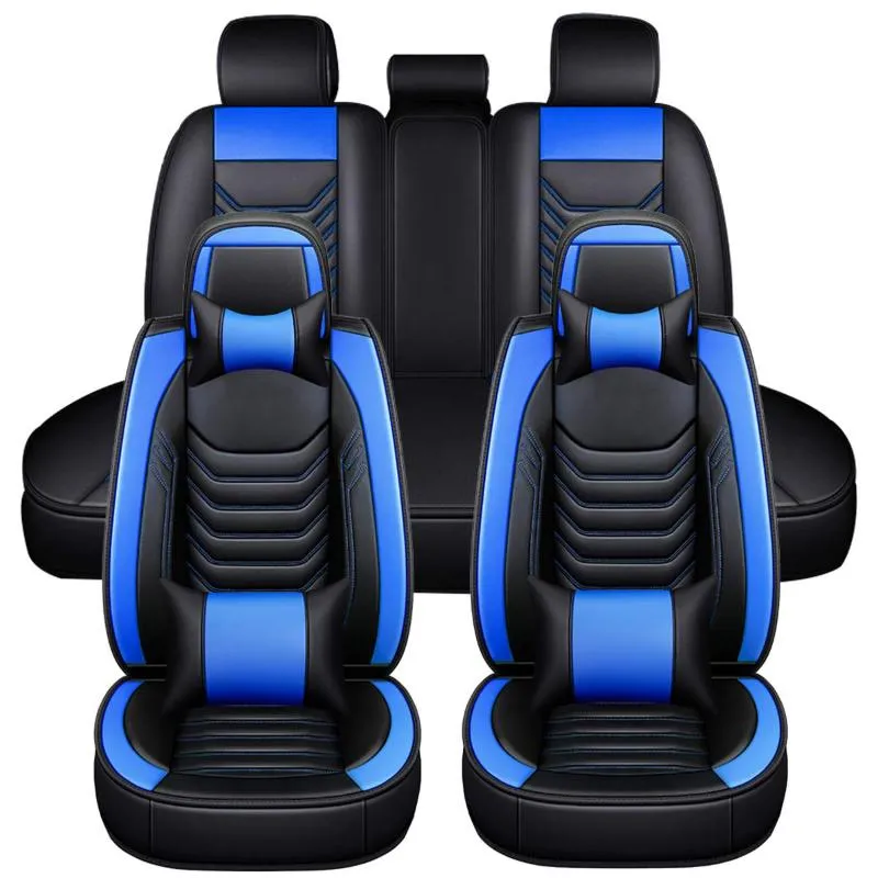 Car Seat Covers Universal Seats Cover PU Leather 5D Detachable Cushion With Pillows For Auto SUV TruckCarCar