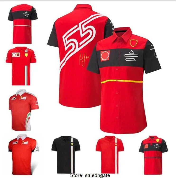 22/23 Sainz Charles Leclerc Schumacher Vettel F1 Formule 1 One National Team Jerseys Men Home Away Polo Shirts Uniform 2122