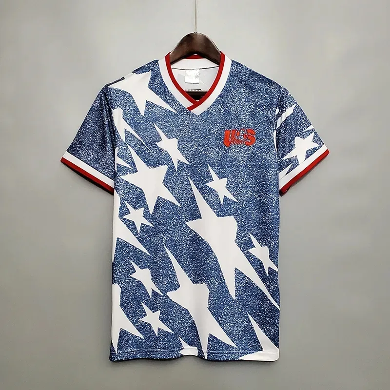 Custom Name Number 1994 Retro USA Away Soccer Jersey Lalas Wynalda Reyna Polyester Football Shirt For Men White Blue From James2242 13.34 DHgate.Com