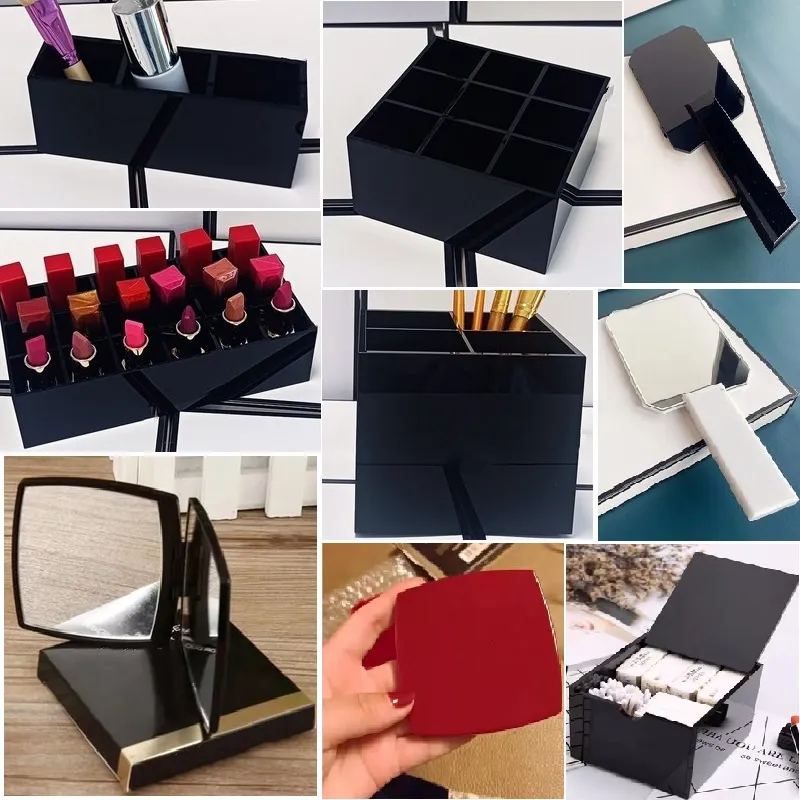 2023 Classic Acrylic Desktop Makeup Tools Home Storage Box Cosmetic Holder for Wedding Present