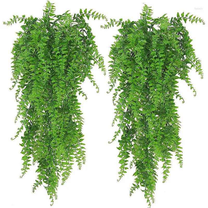 Decorative Flowers 3 Pieces Simulated Persian Grass Leaves Vine Artificial Plants String Cane Home Office El Decoration Rattan