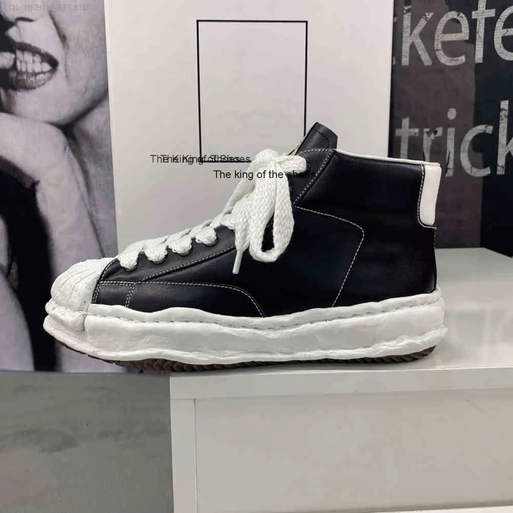 Maison Blakey Mihara Yasuhiro MMY Chaussures En Toile En Cuir Pour Hommes High Low Cut Pour