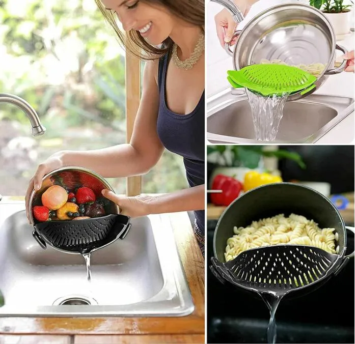 Outils De Cuisine Passoire Réglable À Clipser En Silicone, Égouttoir À Pâtes  Pour Pâtes, Spaghetti, Graisse De Bœuf Hachée, Facile À Utiliser, Taille  Universelle Du 4,51 €