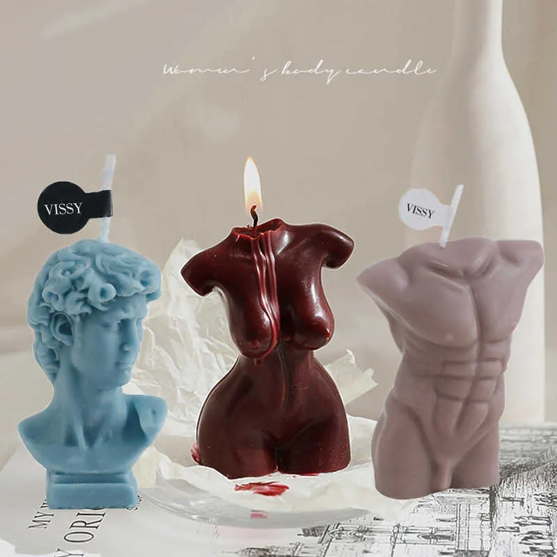 Aromatherapy Female Male Body Candle Scene Home Decoration Handmade Scented Candles 3D Naked Candle Wax Art Photo Prop Fragrance