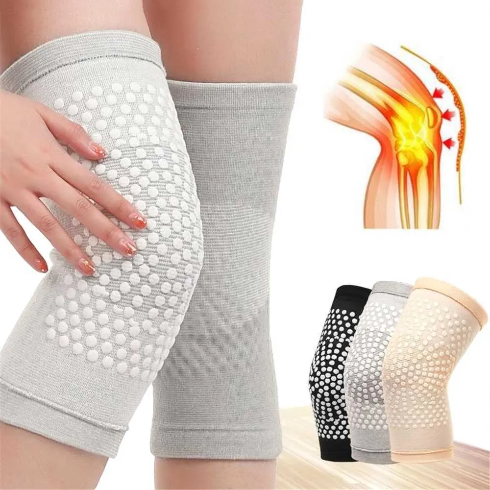 Elleboog Knie -pads 2 stks Zelfverwarming Ondersteuning Knie Pad Knie Brace warm voor artritis gewricht Pijn Verlichting Recovery Belt riem knie Massager Been Warmer J230303