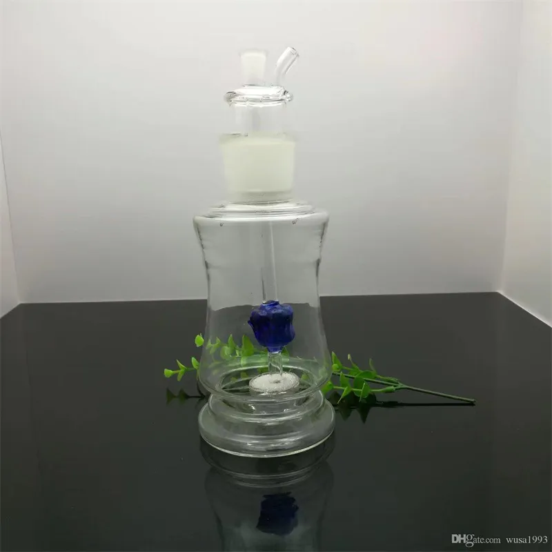 Raucherzubehör Super Mouth Rose Glasfilter Wasserflasche Großhandel Glasbongs Ölbrenner Glas