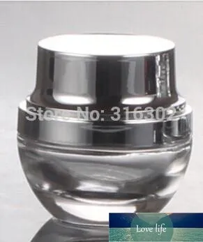 6pcs lot 30ml glass cream jar with silver lid 1oz glass cosmetic container cosmetic packaging