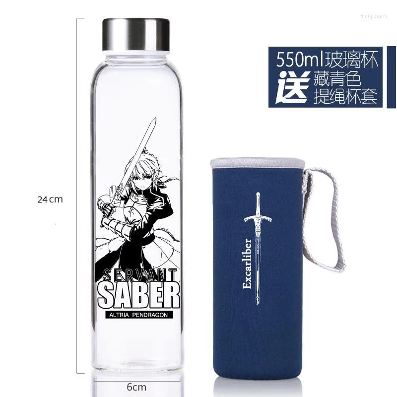 Verres à vin Tasse à eau Tasses en verre trempé Style Fate FGO Alter Jeu de rôle Anime DATE A LIVE Tokisaki Kurumi Porcelaine Cosplay Cadeaux