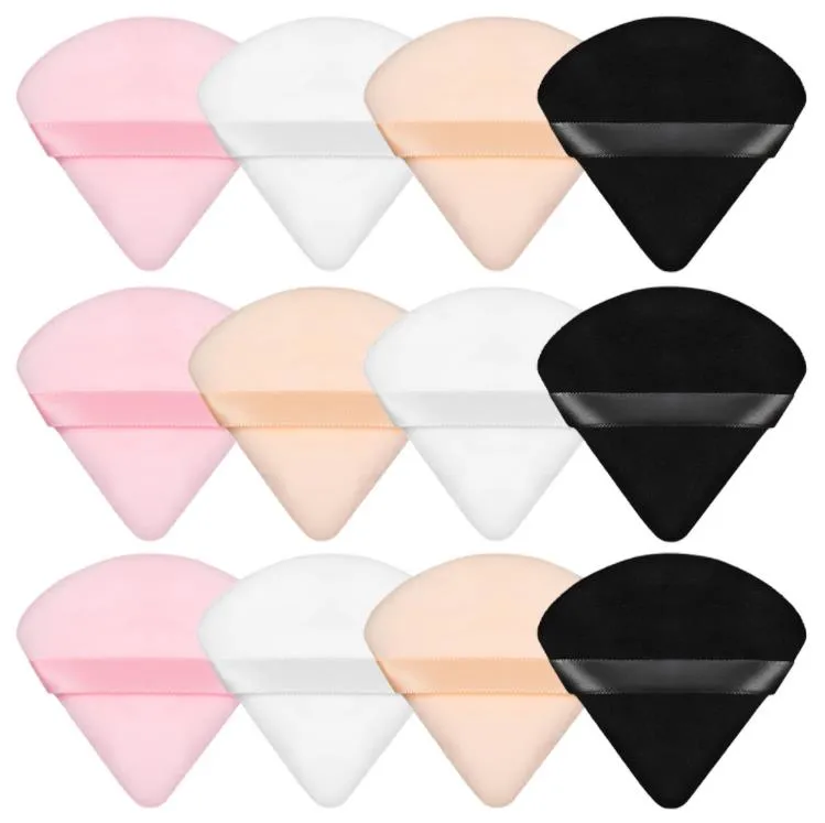 Spugne Soffio di polvere Soft Face Triangolo Sbuffi di trucco per cipria in polvere Corpo Fondotinta cosmetico Mineral Beauty Blender Lavabile leggero SN4096