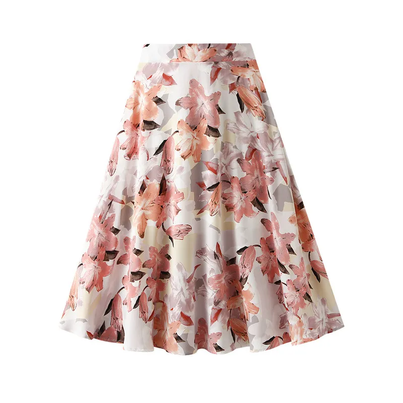 Women Skirts Fashion Tiered Skirt Multi Colors Tutu Skirtt A Line Designed Dress With Floral Decoration Elastic Waist Plus Size