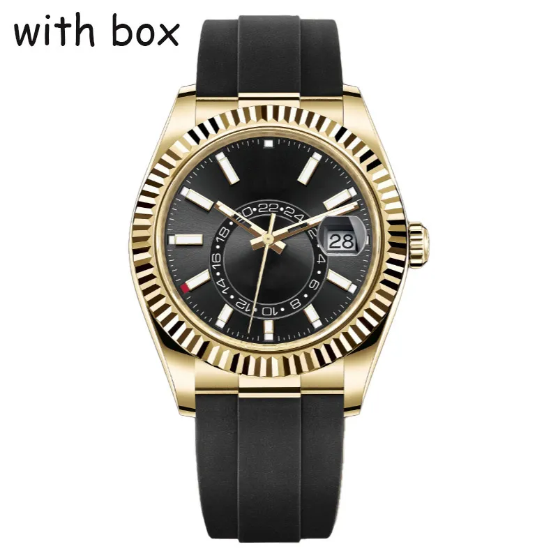 montre pour hommes de haute qualité de luxe d'affaires designer montre mécanique en caoutchouc bracelet de montre en acier inoxydable cadran rotatif voyage montre pour femme étanche verre saphir