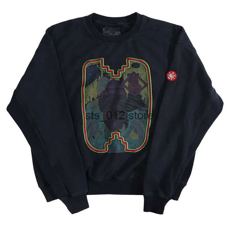 Felpe con cappuccio da uomo Felpe New CAV EMPT Autunno Inverno Felpe di alta qualità Uomo Donna Pullover a righe larghe CAV EMPT Felpa girocollo T230303