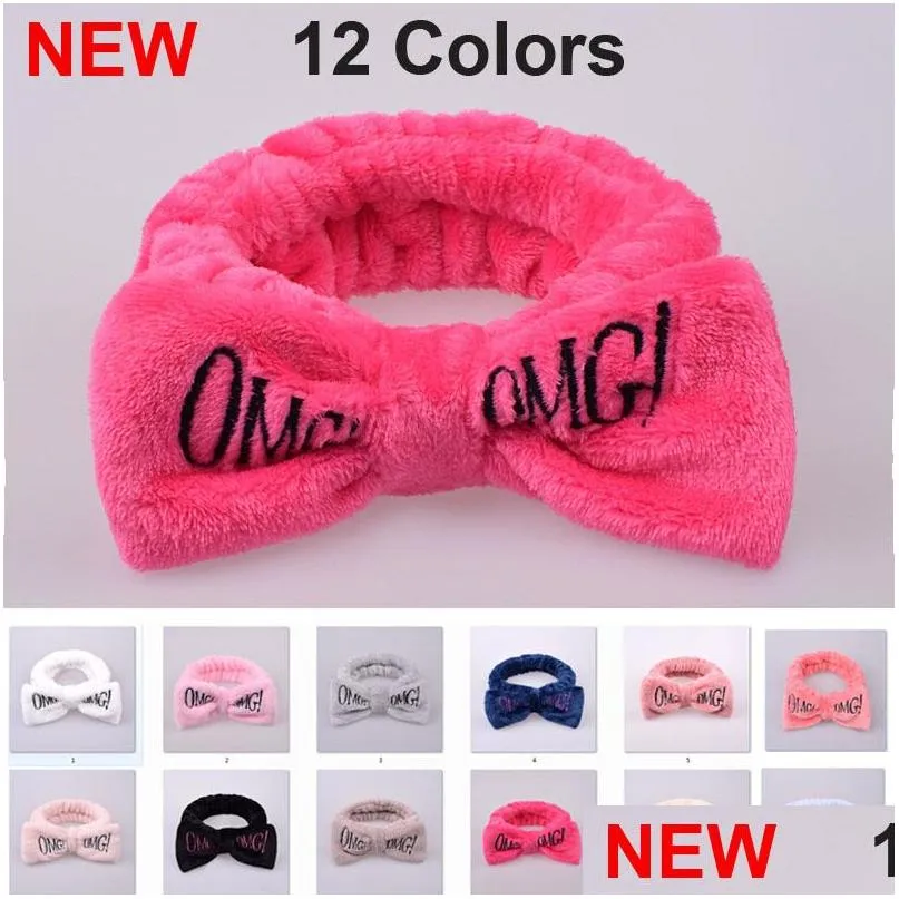 Haarschmuck Omg Stirnbänder Frauen Bowknot Band Elastische Headwraps Mädchen Turban Nette Haarspitze Bogen Haarbänder Für Make-Up Gesicht Waschen Dhopt