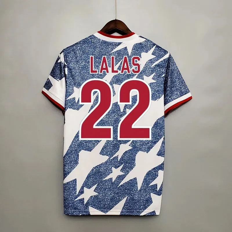 Retro USA 1994 Away Soccer Jerseys Lalas Wynalda Reyna Vintage United States Football Shirt Custom Name Number