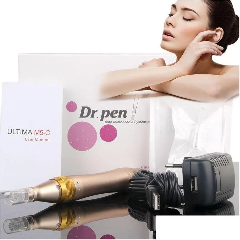 Altri strumenti per la cura della pelle Tima M5 Derma Pen Rullo per microaghi elettrico wireless/cablato Dr.Pen con 5 velocità di controllo digitale Drop Deliv Dhhuy