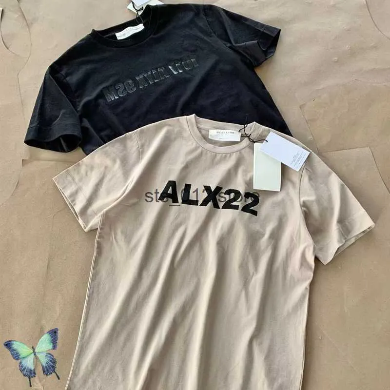 Herrt-shirts 1017 Alyx 9SM 2022 T-shirt Alx22 Men kvinnor överdimensionerade khaki t-shirt T230303